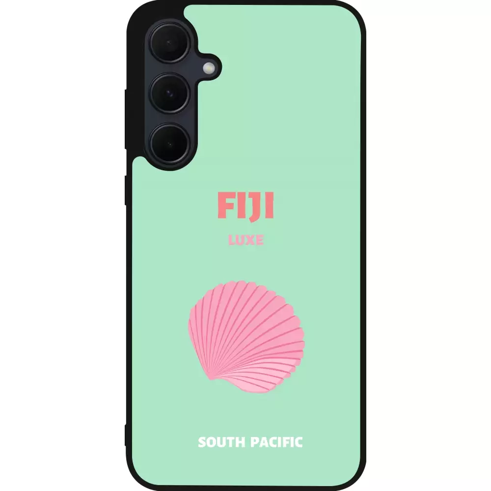 Samsung Galaxy A35 5G Case Hülle - Silikon schwarz Pop Summer Destination Fiji