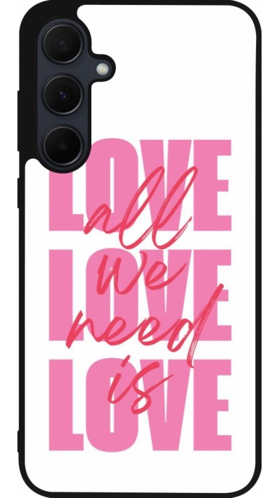 Coque Samsung Galaxy A35 5G - Silicone rigide noir Saint Valentines Day 26 Love all we need is