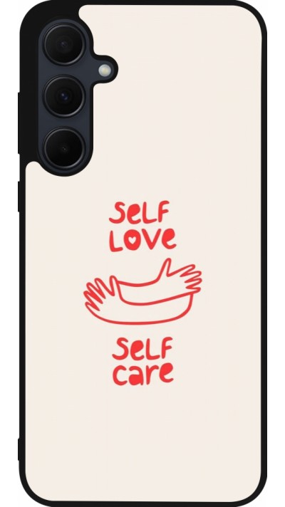 Coque Samsung Galaxy A35 5G - Silicone rigide noir Saint Valentines Day 26 Self love self care