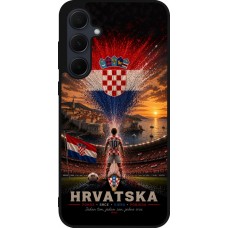Samsung Galaxy A35 5G Case Hülle - Silikon schwarz Fussball Kroatien splash 2026
