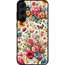 Samsung Galaxy A35 5G Case Hülle - Silikon schwarz Spring 25 fruehling bluetend