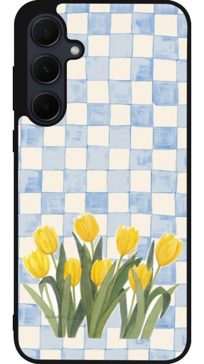 Samsung Galaxy A35 5G Case Hülle - Silikon schwarz Blue vichy tulips Spring 2026