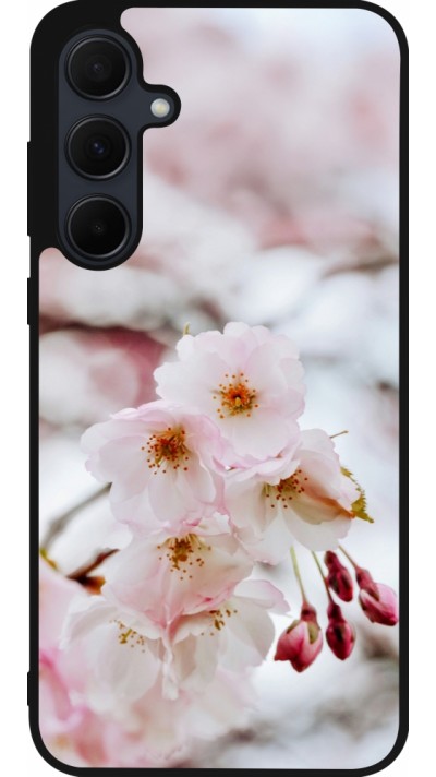 Samsung Galaxy A35 5G Case Hülle - Silikon schwarz Cherry tree Spring 2026