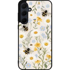 Samsung Galaxy A35 5G Case Hülle - Silikon schwarz Pattern bees Spring 2026