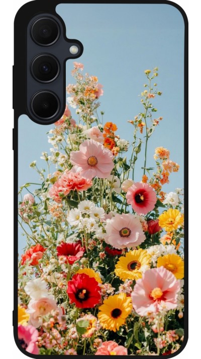 Samsung Galaxy A35 5G Case Hülle - Silikon schwarz Spring flowers Spring 2026