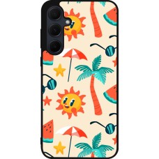 Samsung Galaxy A35 5G Case Hülle - Silikon schwarz Summer 2025 Pattern soleil