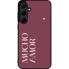 Samsung Galaxy A35 5G Case Hülle - Silikon schwarz Valentine 2024 mucho amor rosado