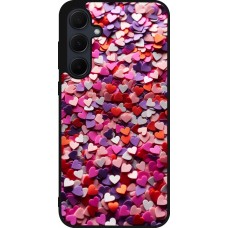 Samsung Galaxy A35 5G Case Hülle - Silikon schwarz Valentin 2025 Konfetti
