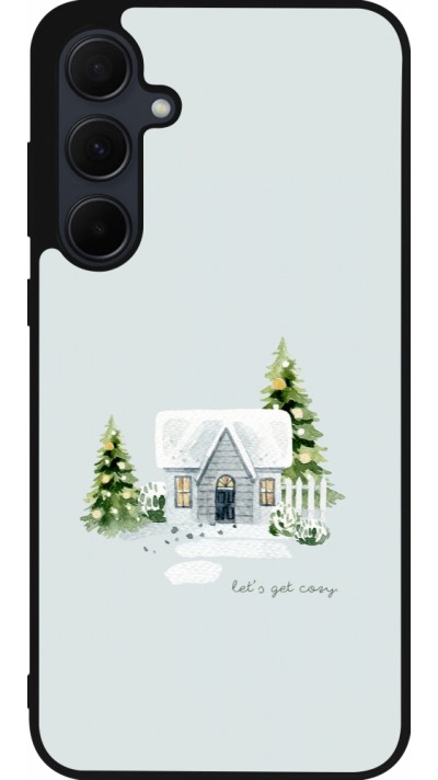 Samsung Galaxy A35 5G Case Hülle - Silikon schwarz Winter 25 Cosy House