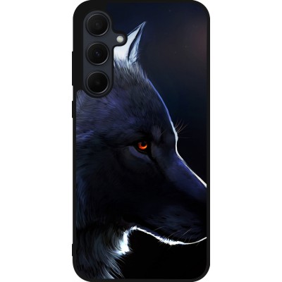 Samsung Galaxy A35 5G Case Hülle - Silikon schwarz Wolf Shape