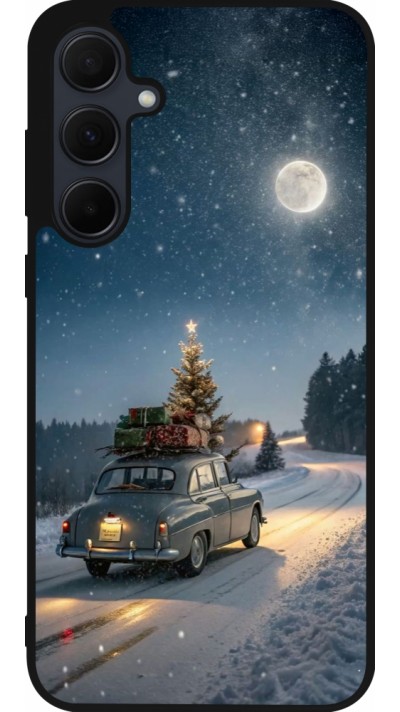Coque Samsung Galaxy A36 - Silicone rigide noir Christmas 25 Car with Tree Xmas