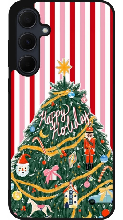 Coque Samsung Galaxy A36 - Silicone rigide noir Christmas 25 Happy Holiday