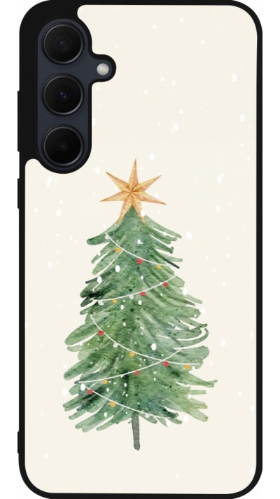 Coque Samsung Galaxy A36 - Silicone rigide noir Christmas 25 Sketch Tree