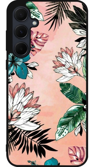Samsung Galaxy A36 Case Hülle - Silikon schwarz Flowers Artprint