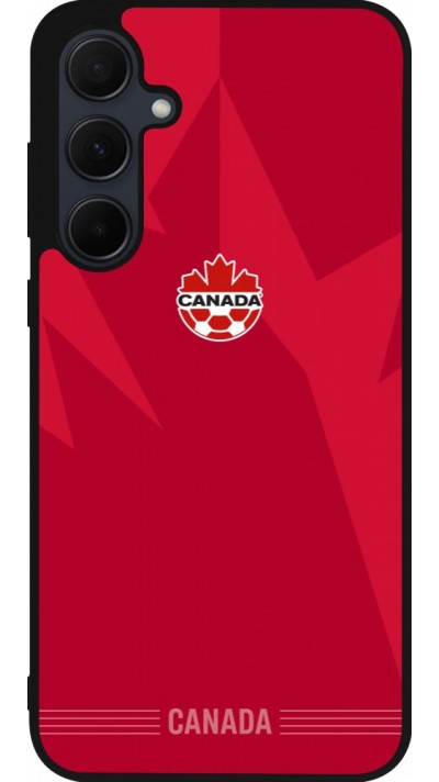 Coque Samsung Galaxy A36 - Silicone rigide noir Maillot de football Canada 2026 personnalisable