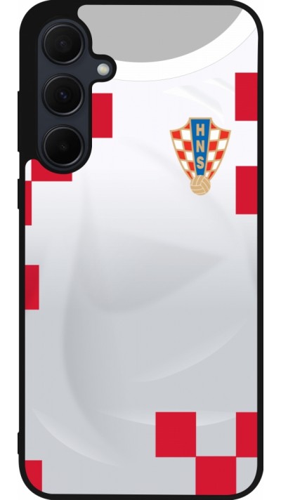 Samsung Galaxy A36 Case Hülle - Silikon schwarz Kroatien 2022 personalisierbares Fussballtrikot