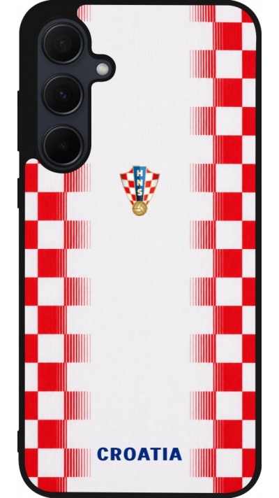 Coque Samsung Galaxy A36 - Silicone rigide noir Maillot de football Croatie 2026 personnalisable