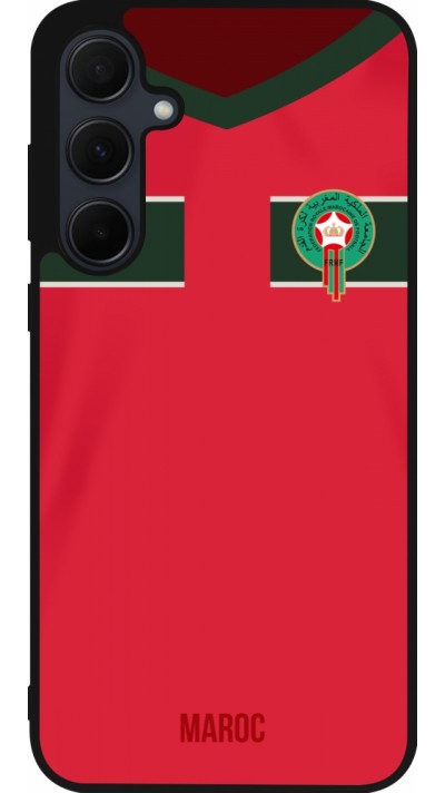 Samsung Galaxy A36 Case Hülle - Silikon schwarz Marokko 2022 personalisierbares Fussballtrikot