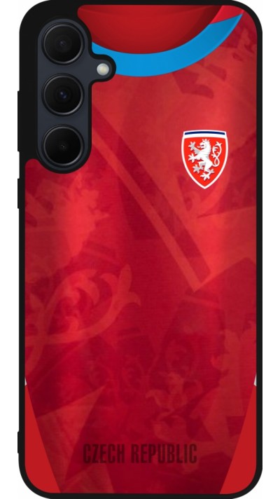 Samsung Galaxy A36 Case Hülle - Silikon schwarz Tschechische Republik personalisierbares Fussballtrikot