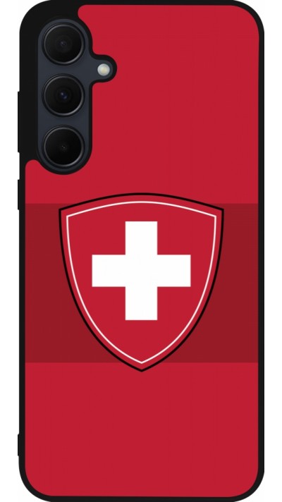 Samsung Galaxy A36 Case Hülle - Silikon schwarz Hockey World Championship Ecusson Suisse