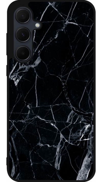 Samsung Galaxy A36 Case Hülle - Silikon schwarz Marble Black 01
