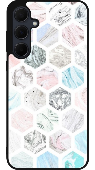 Samsung Galaxy A36 Case Hülle - Silikon schwarz Marble Everything