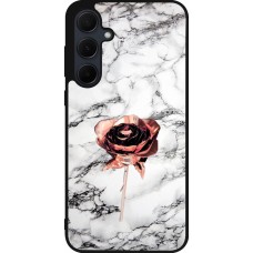 Samsung Galaxy A36 Case Hülle - Silikon schwarz Marble Rose Gold