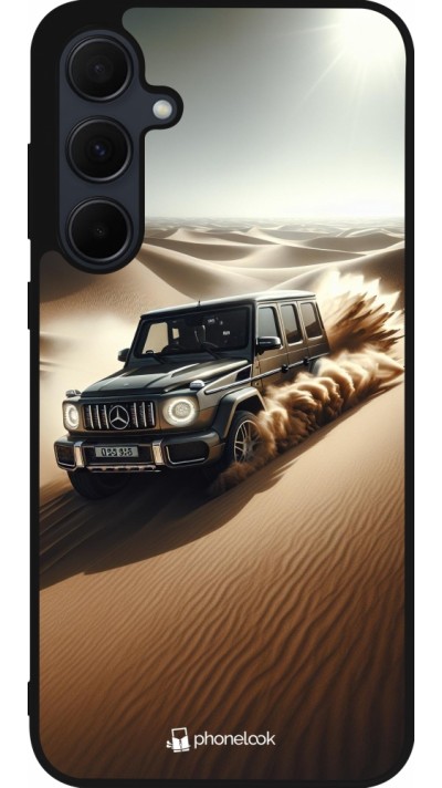 Samsung Galaxy A36 Case Hülle - Silikon schwarz Mercedes G Drift Wueste