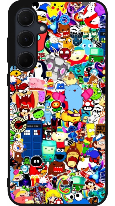 Samsung Galaxy A36 Case Hülle - Silikon schwarz Mixed cartoons