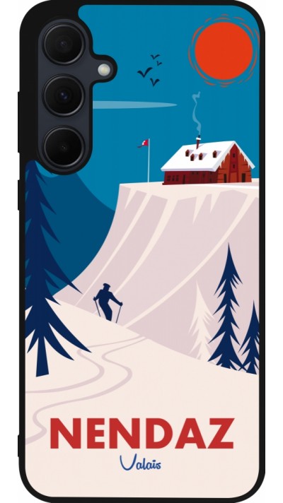 Samsung Galaxy A36 Case Hülle - Silikon schwarz Nendaz Cabane Ski