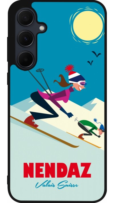 Samsung Galaxy A36 Case Hülle - Silikon schwarz Nendaz Ski Downhill