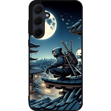 Samsung Galaxy A36 Case Hülle - Silikon schwarz Ninja unter dem Mond