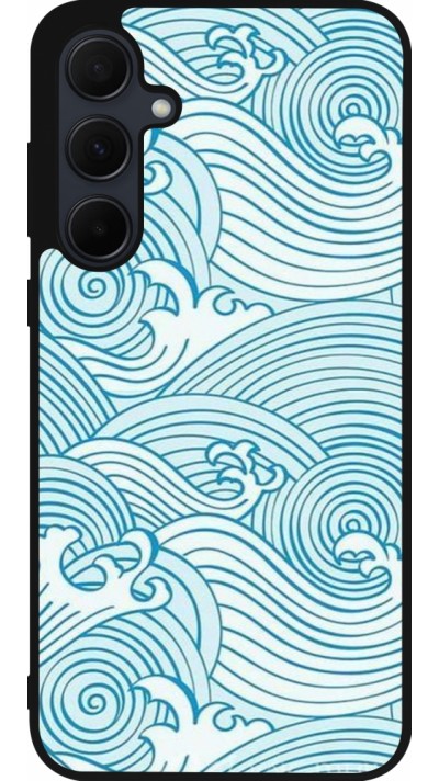 Samsung Galaxy A36 Case Hülle - Silikon schwarz Ocean Waves