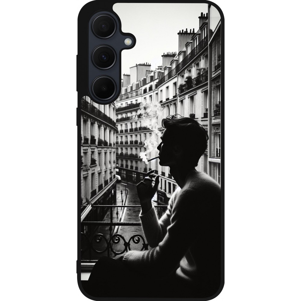 Samsung Galaxy A36 Case Hülle - Silikon schwarz Parisian Smoker