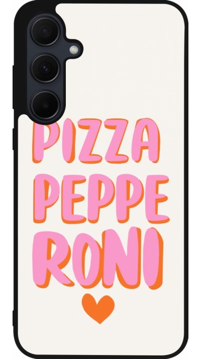 Samsung Galaxy A36 Case Hülle - Silikon schwarz Pizza pepperoni 2026