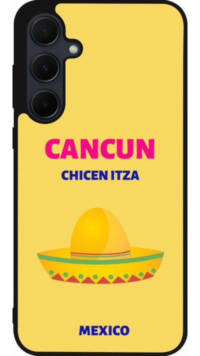 Samsung Galaxy A36 Case Hülle - Silikon schwarz Pop Summer Destination Cancun