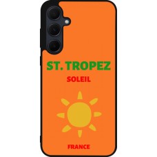 Samsung Galaxy A36 Case Hülle - Silikon schwarz Pop Summer Destination St-Tropez