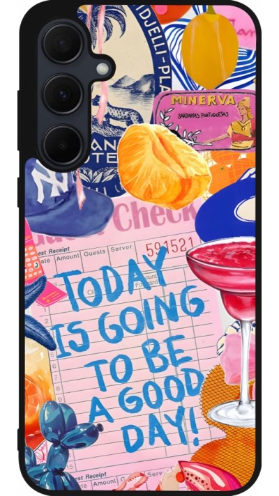 Samsung Galaxy A36 Case Hülle - Silikon schwarz Preppy Today is Going to be a good day