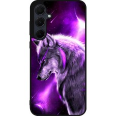 Samsung Galaxy A36 Case Hülle - Silikon schwarz Purple Sky Wolf