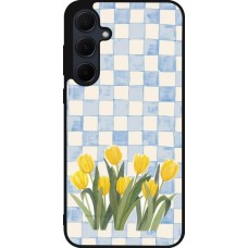 Samsung Galaxy A36 Case Hülle - Silikon schwarz Blue vichy tulips Spring 2026
