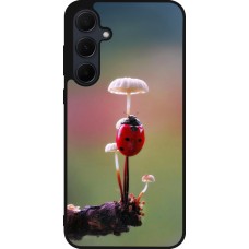 Samsung Galaxy A36 Case Hülle - Silikon schwarz Ladybird on a mushroom Spring 2026