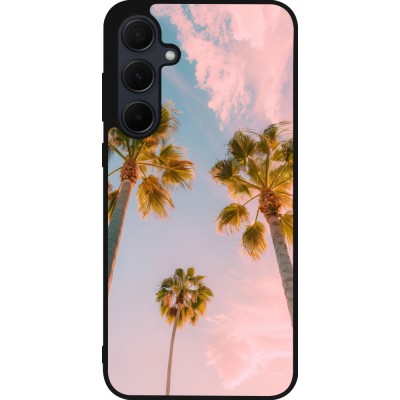 Samsung Galaxy A36 Case Hülle - Silikon schwarz Summer 2025 Palmiers