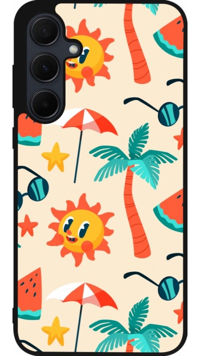 Samsung Galaxy A36 Case Hülle - Silikon schwarz Summer 2025 Pattern soleil