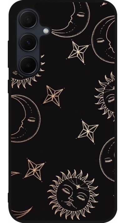Samsung Galaxy A36 Case Hülle - Silikon schwarz Suns and Moons