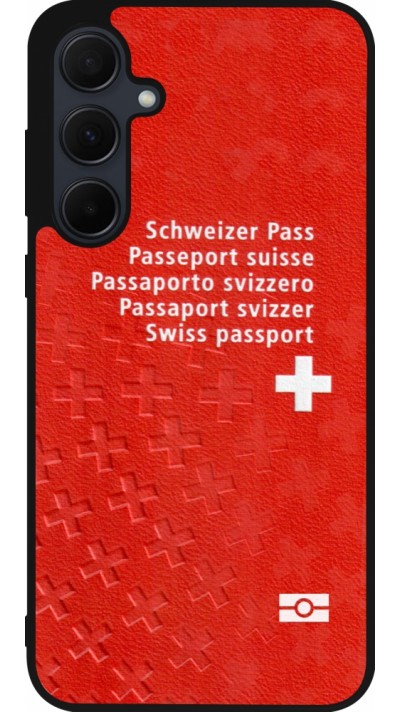 Samsung Galaxy A36 Case Hülle - Silikon schwarz Swiss Passport