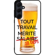 Samsung Galaxy A36 Case Hülle - Silikon schwarz Tout travail mérite sa bière
