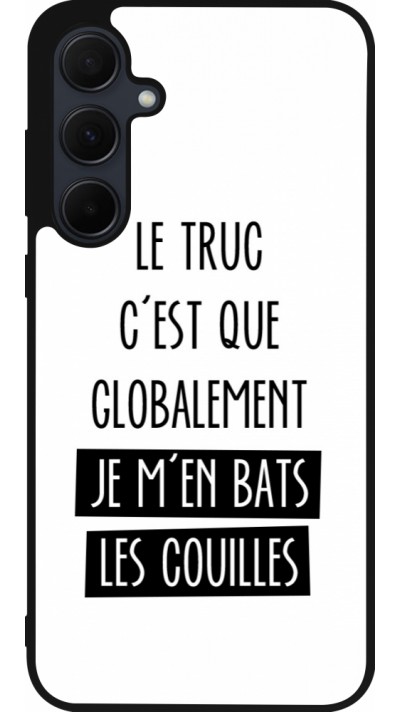 Samsung Galaxy A36 Case Hülle - Silikon schwarz Le truc globalement bats les couilles