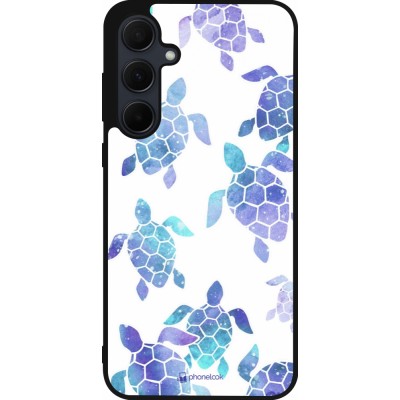Samsung Galaxy A36 Case Hülle - Silikon schwarz Turtles pattern watercolor