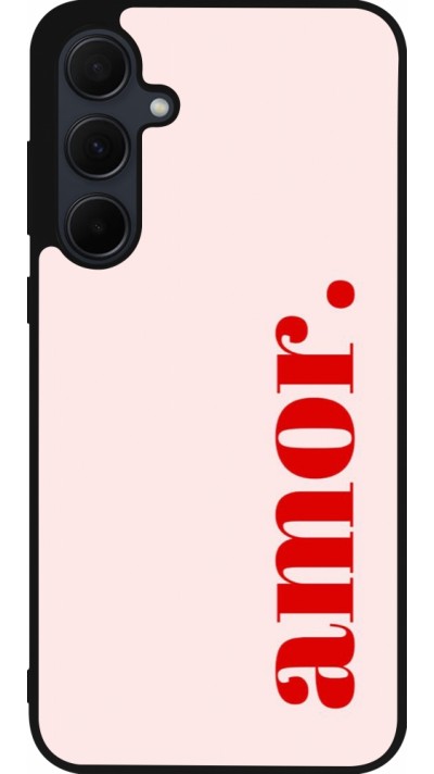 Samsung Galaxy A36 Case Hülle - Silikon schwarz Valentine 2024 amor