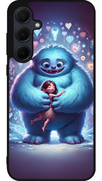 Samsung Galaxy A36 Case Hülle - Silikon schwarz Valentin 2024 Flauschige Liebe